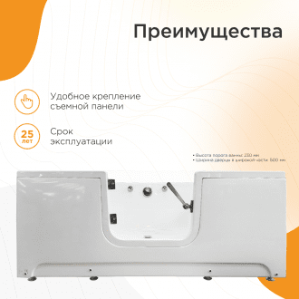 Ванна для людей с частичной утратой опорно-двигательных функции Radomir Грасс 3